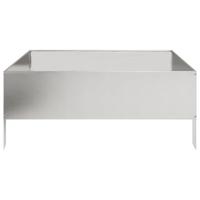 VidaXL Plantenbak verhoogd 100x100x25 cm roestvrijstaal - thumbnail