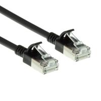 ACT DC7930 LSZH U/FTP CAT6A Datacenter Slimline Patchkabel Snagless | RJ45 Connectoren | Zwart | 15 cm - thumbnail