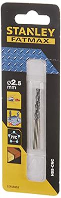 Stanley Fatmax metaalboor 2.5 mm (2 stuks) HSS-CNC STA51018 Stanley Fatmax metaalboor 2.5 mm (2 stuks) HSS-CNC STA51018