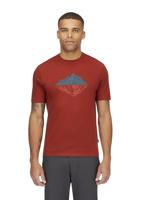 Rab Crimp Reflection T-Shirt Heren Tuscan Red L - thumbnail