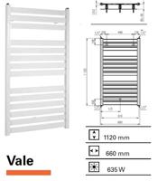 Plieger Designradiator Vale 1120 x 660 mm Mat Zwart - thumbnail