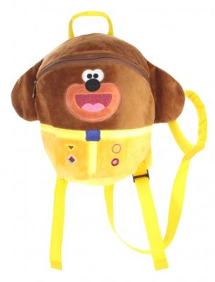 CBeebies pluchen rugzak met riem Hey Duggee geel/bruin 7 liter