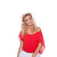 Witte tiara bruid Vrijgezellen Party - thumbnail