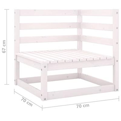 Tuinbank 2-zits massief grenenhout wit Tuinbank 2-zits massief grenenhout wit