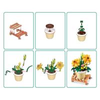 Bouwset - ZURU - Tuinpotplanten - Maximaal 233 stuks - 6 designs - Pot en standaard inbegrepen - thumbnail