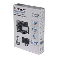 V-TAC 8674 VT-788-10 Tuinschijnwerper op zonne-energie LED 10.00 W Zwart - thumbnail