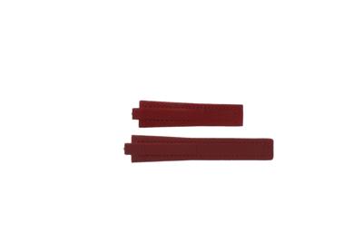 Horlogeband Tag Heuer FC6114 Leder Rood 9mm