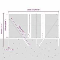 VidaXL Afrasteringspaal grijs 25 x 1 m (13 mm gaas) staal - thumbnail