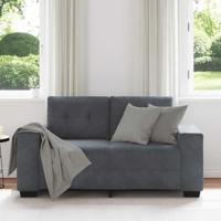 Loveseat bank 120 cm fluweel donkergrijs - thumbnail
