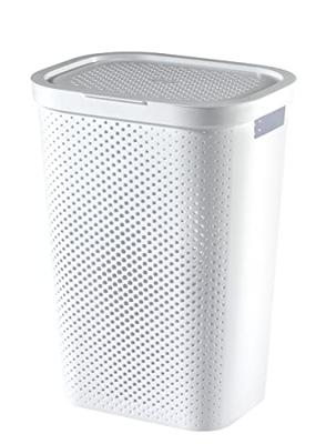 Curver infinity wasbox dots 60 liter wit - thumbnail