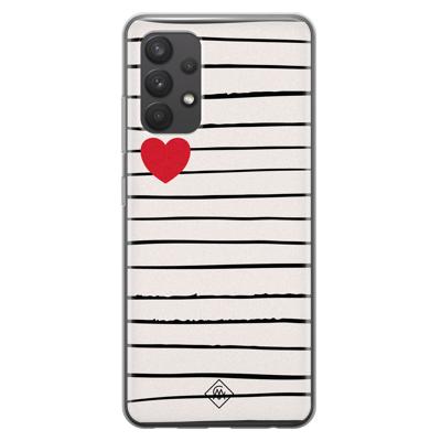 Samsung Galaxy A32 4G siliconen hoesje - Heart queen Samsung Galaxy A32 4G siliconen hoesje - Heart queen