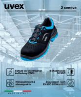 uvex 2 xenova® 9554845 Veiligheidsschoenen ESD S1 Schoenmaat (EU): 45 Zwart, Blauw 1 paar - thumbnail