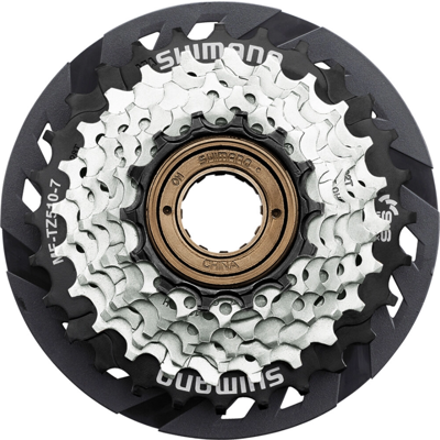 Freewheel 7 speed Shimano MF-TZ510 14-28T - met spaakbeschermingsschijf