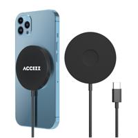 Accezz Wireless MagSafe Charger USB-C - 1 meter Oplader Zwart - thumbnail