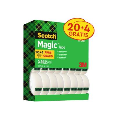 Scotch Magic Tape plakband ft 19 mm x 33 m, value pack met 24 rollen