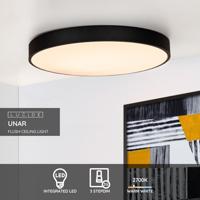 Lucide UNAR - Plafonnière - Ø 49,5 cm - LED 3 StepDim - 1x36W 2700K - Zwart - thumbnail