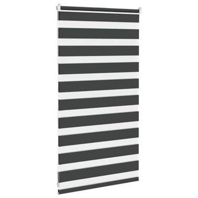 Zebra rolgordijn 75x100 cm stofbreedte 70,9 cm zwart