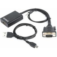 VGA naar HDMI adapterkabel met audio, 0,15 m - thumbnail