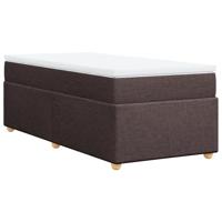 Boxspring met matras stof donkerbruin 90x190 cm - thumbnail