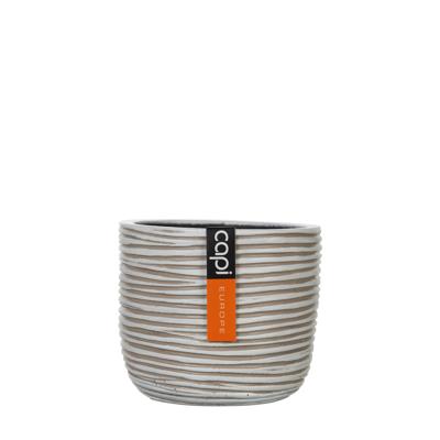 Capi nature rib indoor bol bloempot 17.5x16 cm ivoor