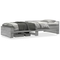 Bedframe bewerkt hout grijs sonoma eikenkleurig 100x200 cm - thumbnail