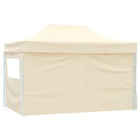 VidaXL Vouwtent pop-up met 4 zijwanden 3x4,5 m crèmewit - thumbnail