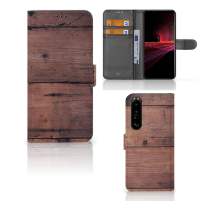 Sony Xperia 1 III | Book Style Case | Old Wood