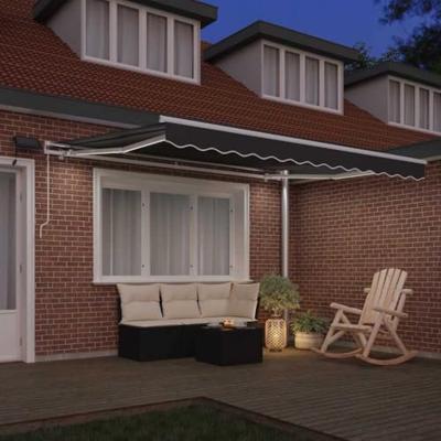 VidaXL Zijde frame met led-striplichten wit 350 x 250 cm aluminium