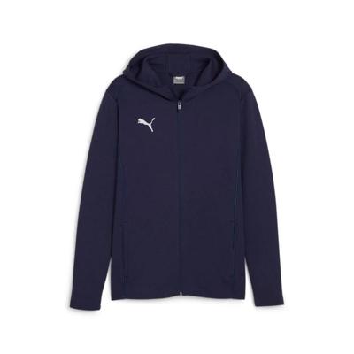 PUMA teamFINAL Casuals Trainingsjack Donkerblauw Zilver PUMA teamFINAL Casuals Trainingsjack Donkerblauw Zilver