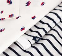 3-delige babyset PETIT BATEAU blauw, gestreept - thumbnail