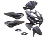 Edge Plaatset 9-delig yamaha aerox-r vanaf bouwjaar 2014 - metallic zwart - thumbnail