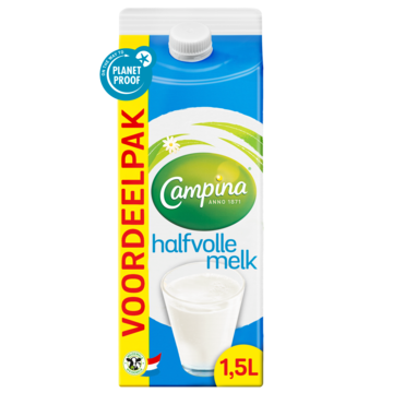 Campina Halfvolle Melk Voordeelpak 1,5 L bij Jumbo