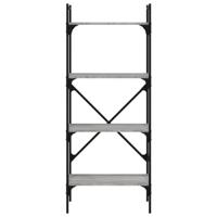 Boekenkast 4-laags 56x31,5x138,5 cm bewerkt hout grijs sonoma - thumbnail