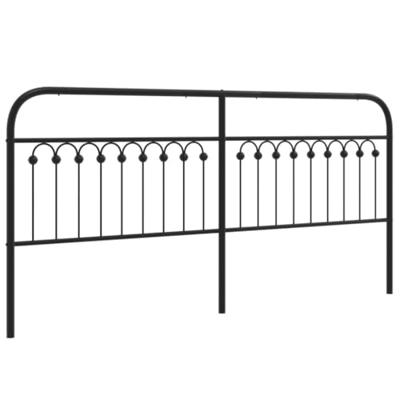 Hoofdbord 200 cm metaal zwart Hoofdbord 200 cm metaal zwart