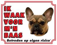 Franse Bulldog Waakbord - Ik waak voor mijn baas - thumbnail