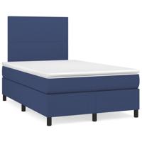 Boxspring met matras stof blauw 120x200 cm - thumbnail