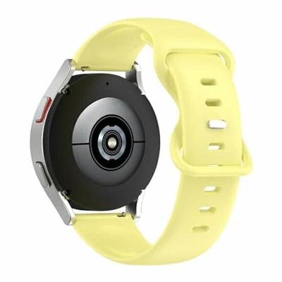By Qubix - Compatible met Garmin Venu 2 / Garmin Venu 3 - Solid color sportband - Geel - Compatible Garmin bandje - Bandbreedte: 22mm