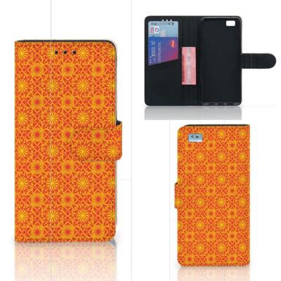 Huawei Ascend P8 Lite | Telefoon Hoesje | Batik Oranje Huawei Ascend P8 Lite | Telefoon Hoesje | Batik Oranje