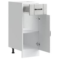 Keuken onderkast Lucca bewerkt hout betongrijs - thumbnail