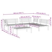4-delige Loungeset pallet massief acaciahout - thumbnail
