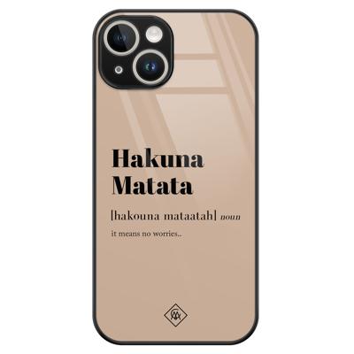 iPhone 14 glazen hardcase - Hakuna Matata iPhone 14 glazen hardcase - Hakuna Matata
