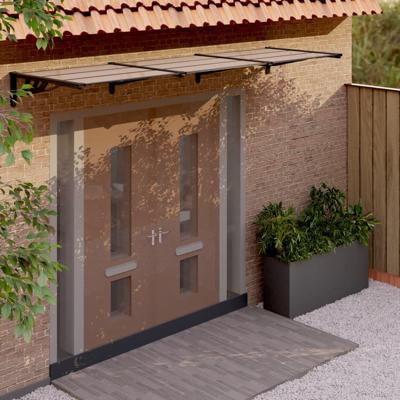 VidaXL Deurluifel 358,5x90 cm polycarbonaat zwart VidaXL Deurluifel 358,5x90 cm polycarbonaat zwart