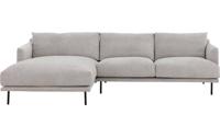 Goossens Bank Luxor Stof groen, stof, 2,5-zits, modern design met chaise longue links - thumbnail