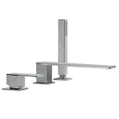 Badrand kraan Tres Cuadro | Inbouw | Mengkraan | 2-weg | Vierkant | Chroom