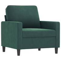 3-delige Loungeset met kussens fluweel donkergroen - thumbnail