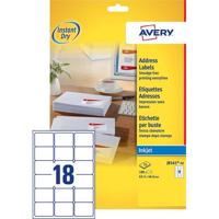 Etiket Avery J8161-10 63.5x46.6mm wit 180 etiketten | 10 stuks - thumbnail