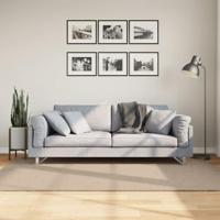 VidaXL Vloerkleed huarte laagpolig zacht wasbaar 140x200cm zandkleurig - thumbnail