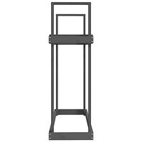 Haardhoutrek 110x35x108,5 cm massief grenenhout grijs - thumbnail