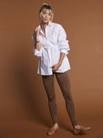 Lange zwangerschaps- en borstvoedingshemd ENVIE DE FRAISE ecru - thumbnail