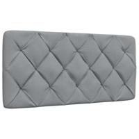 Hoofdbordkussen 100 cm stof lichtgrijs - thumbnail